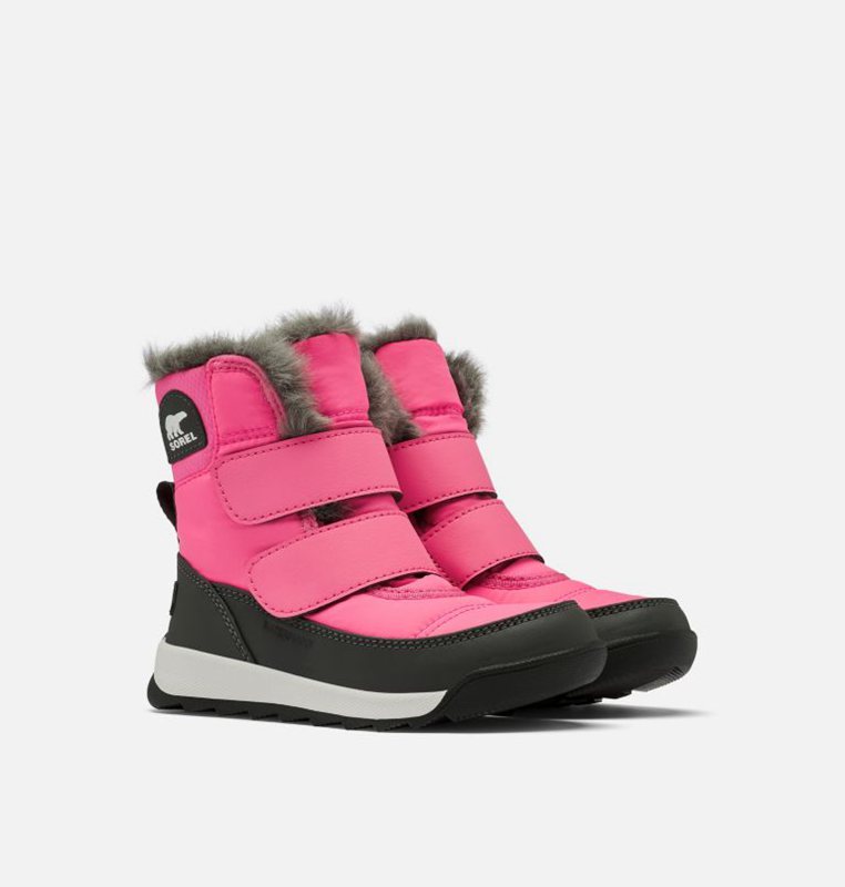 Kids Snow Boots Pink/Black - Sorel Toddler Whitney™ II Strap - 678132-IVA